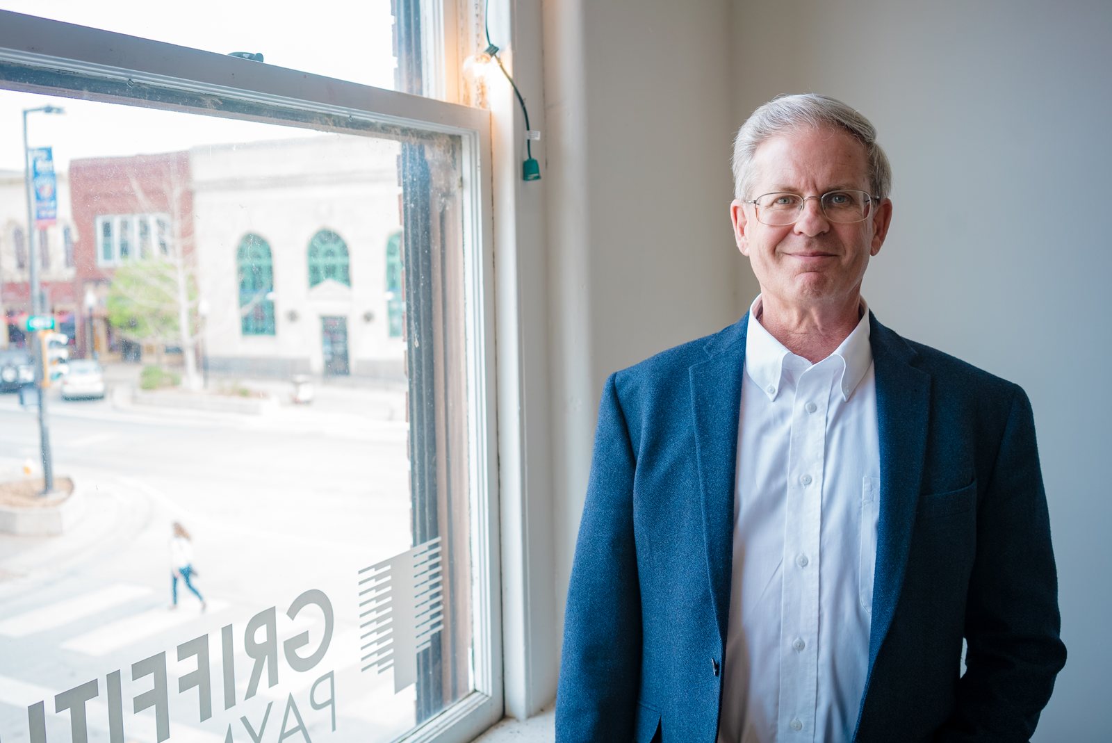 Mark Griffith at the Griffith Payments office